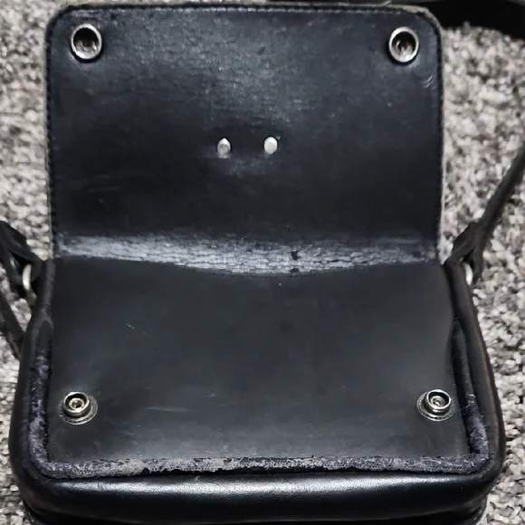 Black Leather Crossbody Bag - Picture 3 of 6